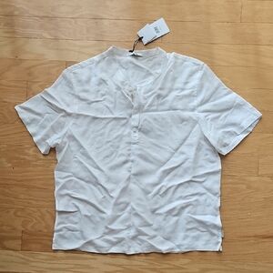 Onia Crisp White Short Sleeve Shirt